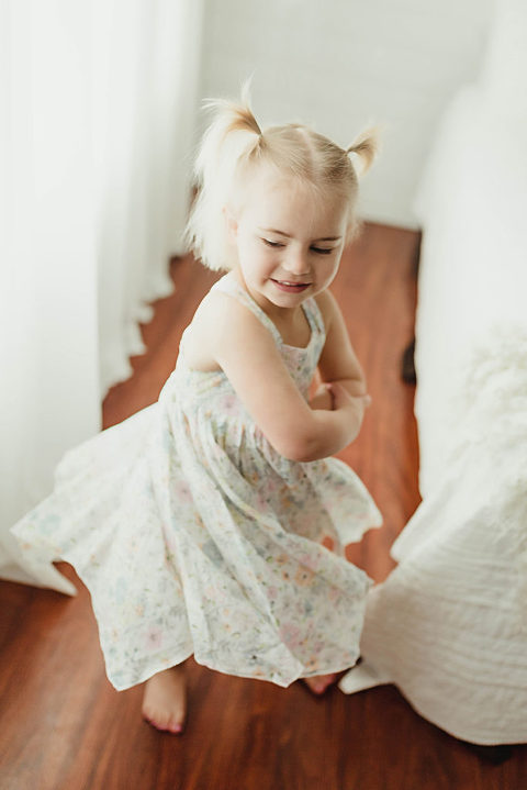 little girl having fun during her sessiion