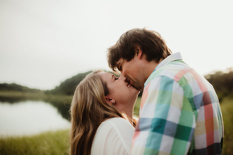 Natural poses for engagement session