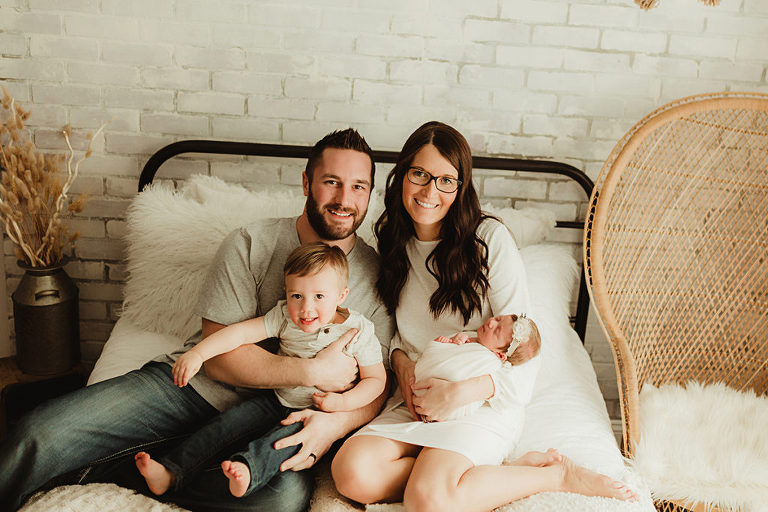 Lifestyle Family in master bedroom